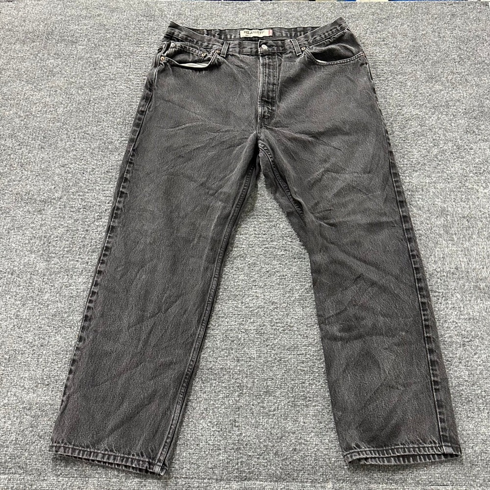Levi's Jeans Mens Size 40 Black 550 Relaxed Fit Tapered Leg Cotton Denim Pants